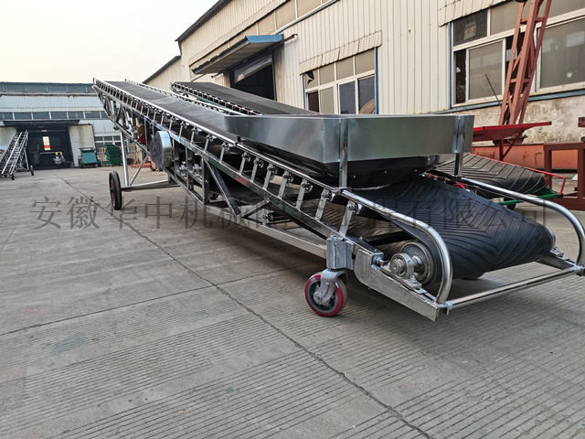 不锈钢登高移动式皮带输送机图片