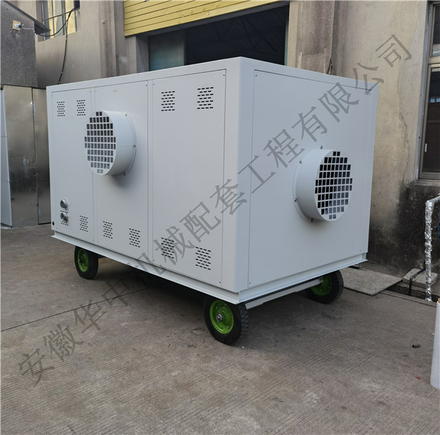 85KW谷物冷却机粮库侧面图