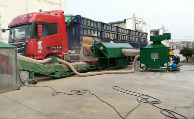 粮食卸车流水线环保改造图片
