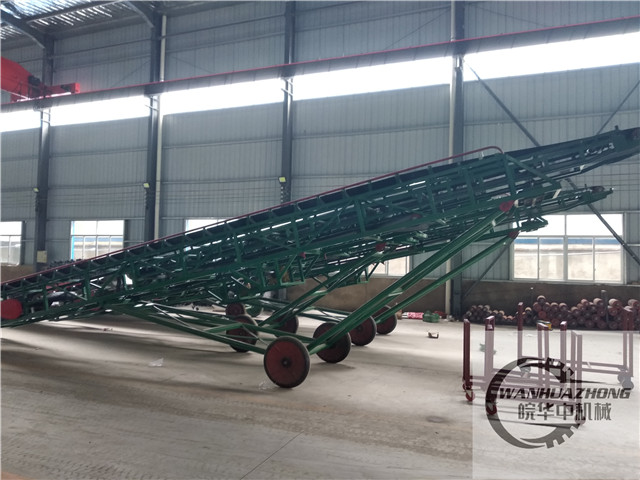 登高伸缩式皮带输送机图片（工厂中）