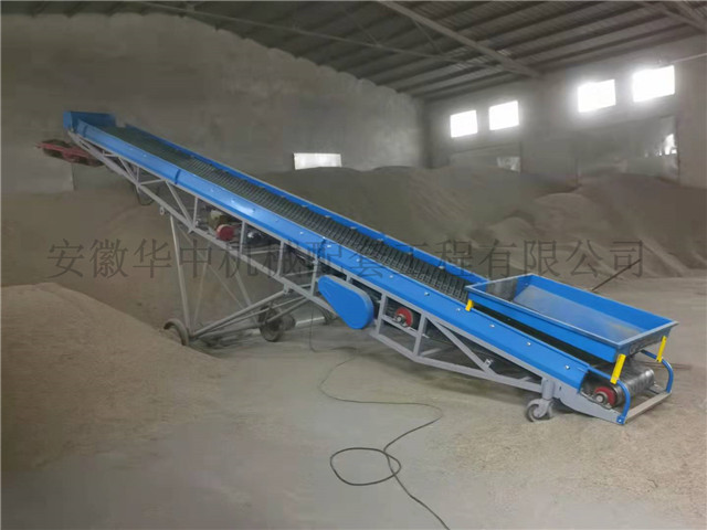 登高抛粮移动式皮带输送机图片