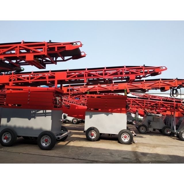 液压补仓伸缩移动式皮带输送机图片 液压补仓可伸缩式皮带输送机图片