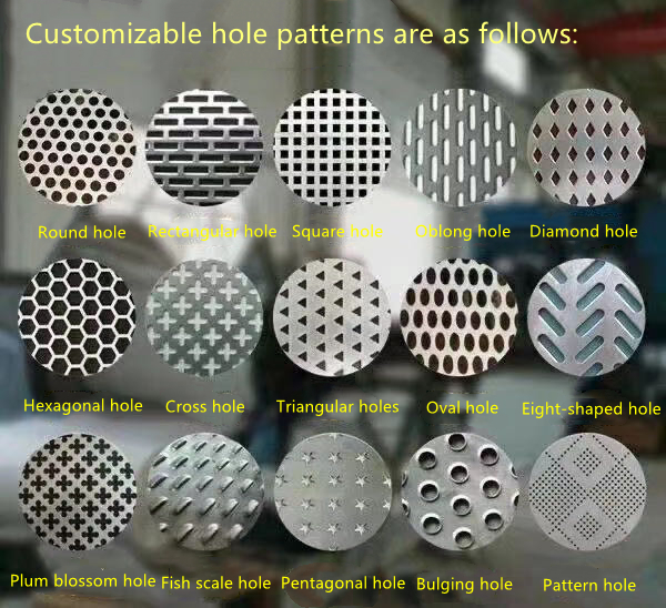 可定制的清粮机筛片筛孔类型