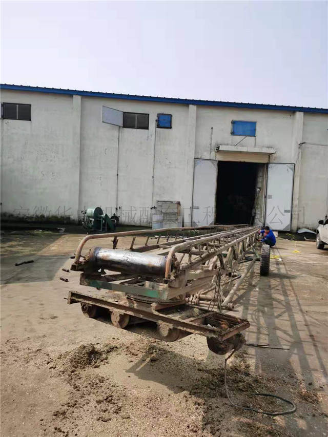待修理的18米抛粮皮带输送机