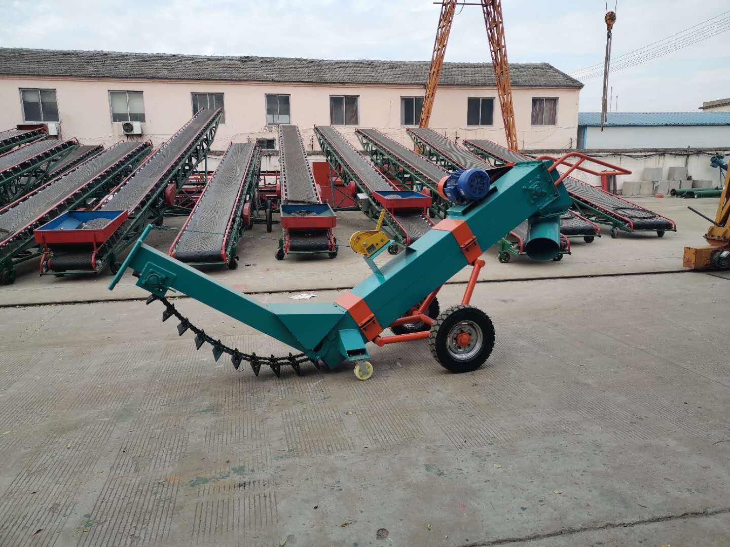 微型链条刮板扒谷机