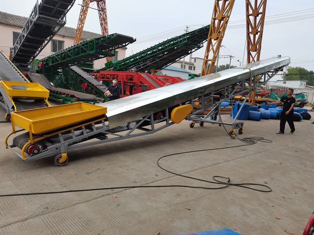 华中机械定制型封闭式登高装车皮带输送机