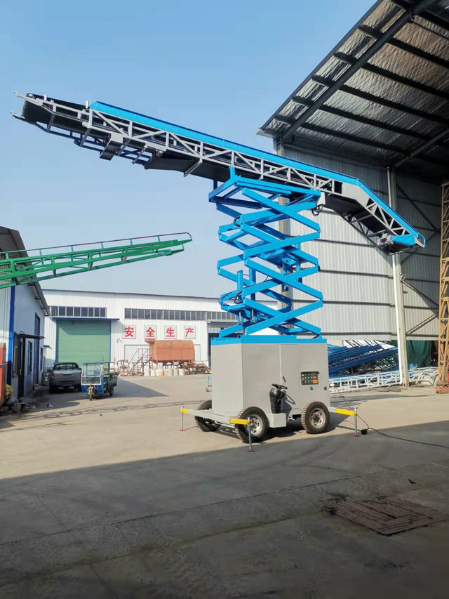 粮库补仓伸缩皮带输送机图片