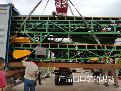 移动式皮带输送机出口装箱现场图片